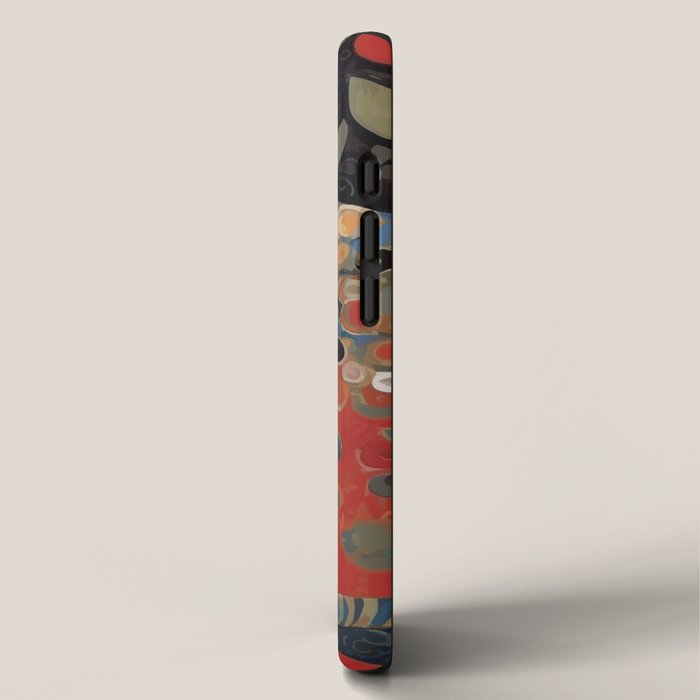 Klimt Calico Cat in a Garden of Abstract Flowers iPhone Case Gallery Image 2