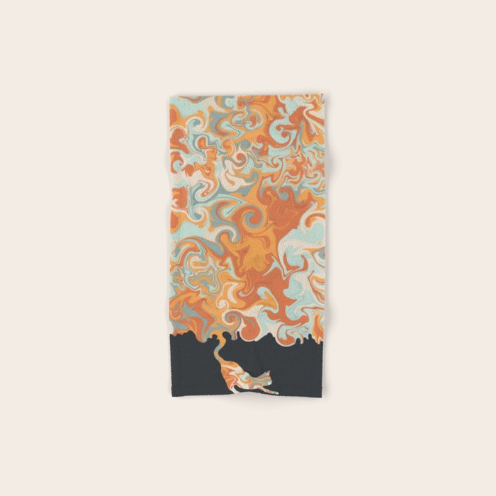 Rainbow cat 4 yoga meow Bath Towel Gallery Image 1