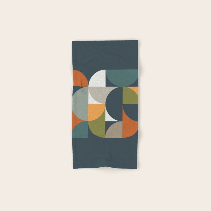Mid Century Geometric 12/2 Bath Towel Gallery Image 1