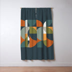 Mid Century Geometric 12/2 Window Curtain Gallery Image 3