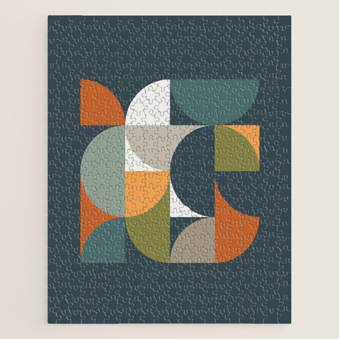 Mid Century Geometric 12/2 Jigsaw Puzzle Gallery Image 1