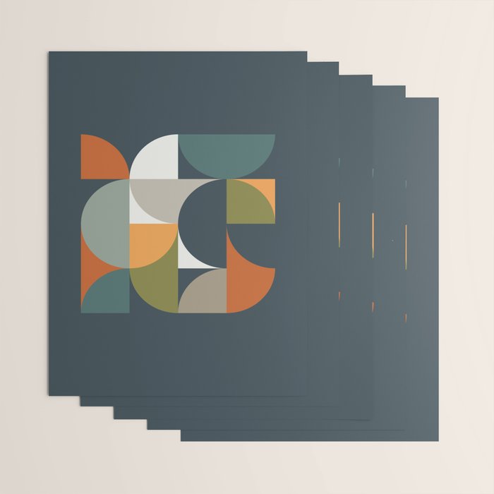 Mid Century Geometric 12/2 Wrapping Paper Gallery Image 3