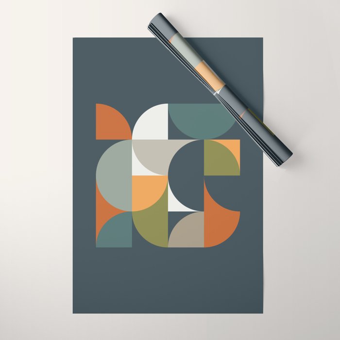 Mid Century Geometric 12/2 Wrapping Paper Gallery Image 1