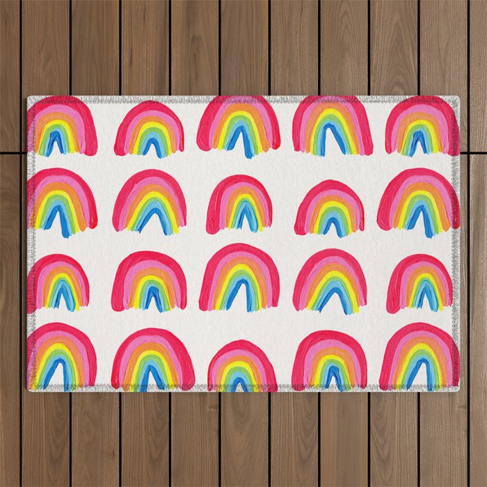 Rainbow Collection â Classic Palette Outdoor Rug Gallery Image 1