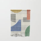 Abstract Lines Composition - 3 Colors Wall Hanging Gallery Image 1