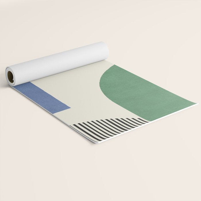 Abstract Lines Composition - 3 Colors Yoga Mat Gallery Image 2