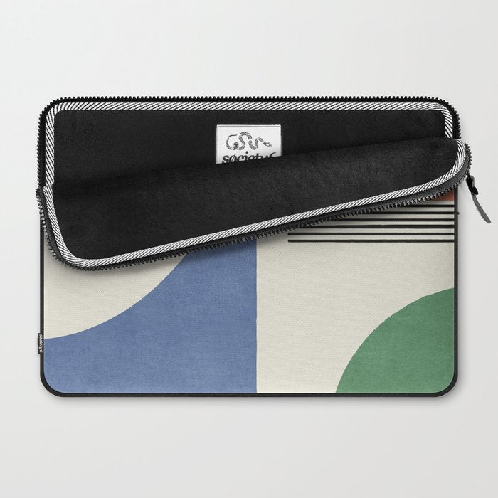 Abstract Lines Composition - 3 Colors Laptop Sleeve Gallery Image 2