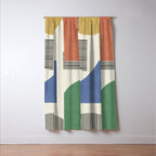 Abstract Lines Composition - 3 Colors Window Curtain Gallery Image 3