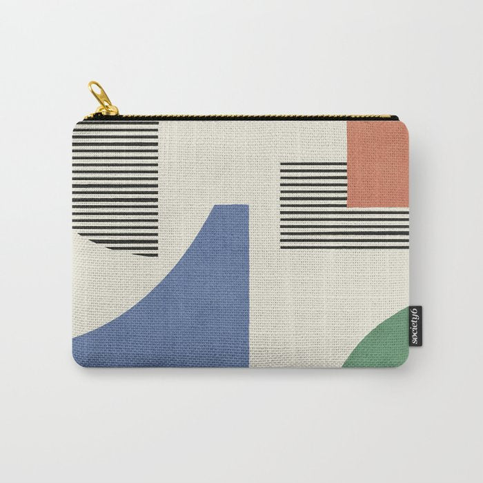 Abstract Lines Composition - 3 Colors Carry All Pouch Gallery Image 1
