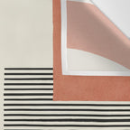 Abstract Lines Composition - 3 Colors Wall Tapestry Gallery Image 3