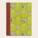 Tennis Rackets & Roses in Lime & Lavender Notebook Gallery Image 4