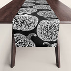 Lace Pumpkin Halloween Pattern Needle Bobbin Crochet Thread Table Runner Gallery Image 1