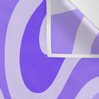 Liquid Swirl Abstract Pattern in Bright Lavender Purple Wall Tapestry Gallery Image 3