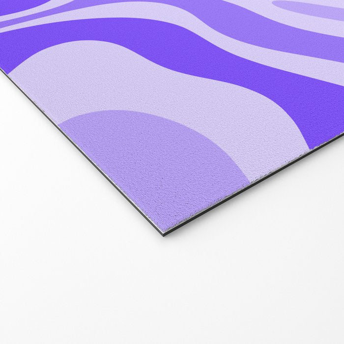 Liquid Swirl Abstract Pattern in Bright Lavender Purple Welcome Mat Gallery Image 2