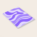 Liquid Swirl Abstract Pattern in Bright Lavender Purple Notebook Gallery Image 3