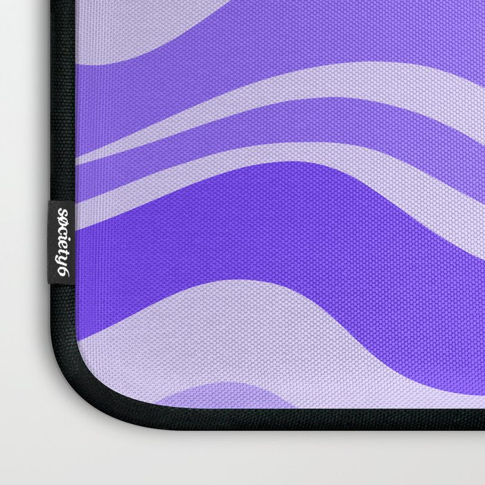 Liquid Swirl Abstract Pattern in Bright Lavender Purple Laptop Sleeve Gallery Image 3