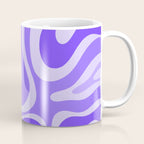 Liquid Swirl Abstract Pattern in Bright Lavender Purple Coffee Mug Gallery Image 1