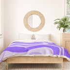 Liquid Swirl Abstract Pattern in Bright Lavender Purple Duvet Cover Gallery Image 3