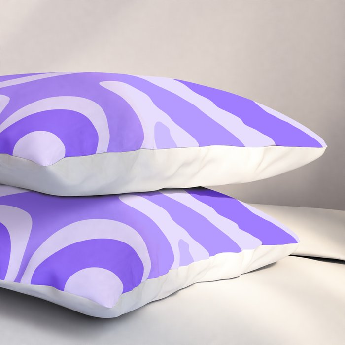 Liquid Swirl Abstract Pattern in Bright Lavender Purple Pillow Sham Gallery Image 3