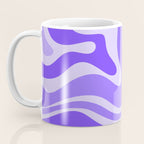 Liquid Swirl Abstract Pattern in Bright Lavender Purple Coffee Mug Gallery Image 3