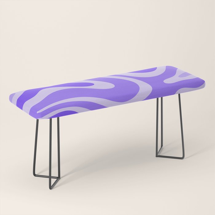 Liquid Swirl Abstract Pattern in Bright Lavender Purple Bench Gallery Image 1