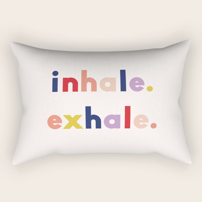 inhale exhale Rectangular Pillow Gallery Image 1