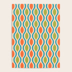 Mid Century Modern Style 336 Orange Turquoise and Olive Green Poster Gallery Image 4