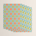 Mid Century Modern Style 336 Orange Turquoise and Olive Green Wrapping Paper Gallery Image 3