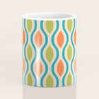 Mid Century Modern Style 336 Orange Turquoise and Olive Green Coffee Mug Gallery Image 4