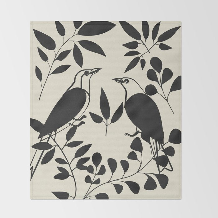 Song in the branches 2 Throw Blanket Gallery Image 2