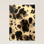 Black and Cream White Tortoiseshell Pattern Stationery Card Gallery Image 2