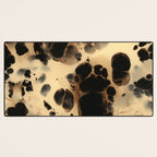 Black and Cream White Tortoiseshell Pattern Desk Mat Gallery Image 3