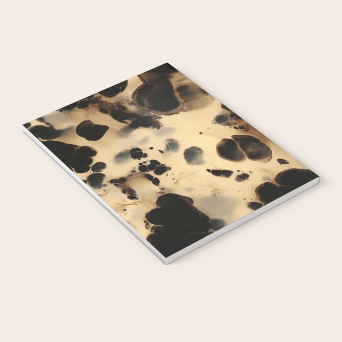 Black and Cream White Tortoiseshell Pattern Notebook Gallery Image 3