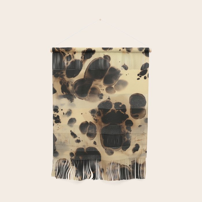 Black and Cream White Tortoiseshell Pattern Wall Hanging Gallery Image 1