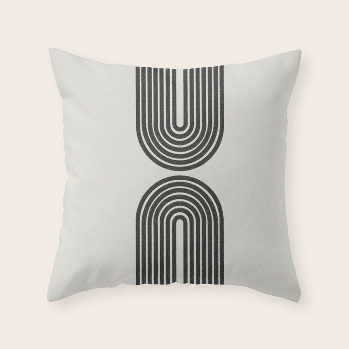 Geometric Shape, Arch Paper Art Throw Pillow Gallery Image 6