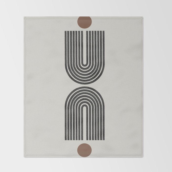 Geometric Shape, Arch Paper Art Throw Blanket Gallery Image 2