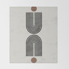 Geometric Shape, Arch Paper Art Throw Blanket Gallery Image 2