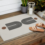Geometric Shape, Arch Paper Art Outdoor Rug Gallery Image 2