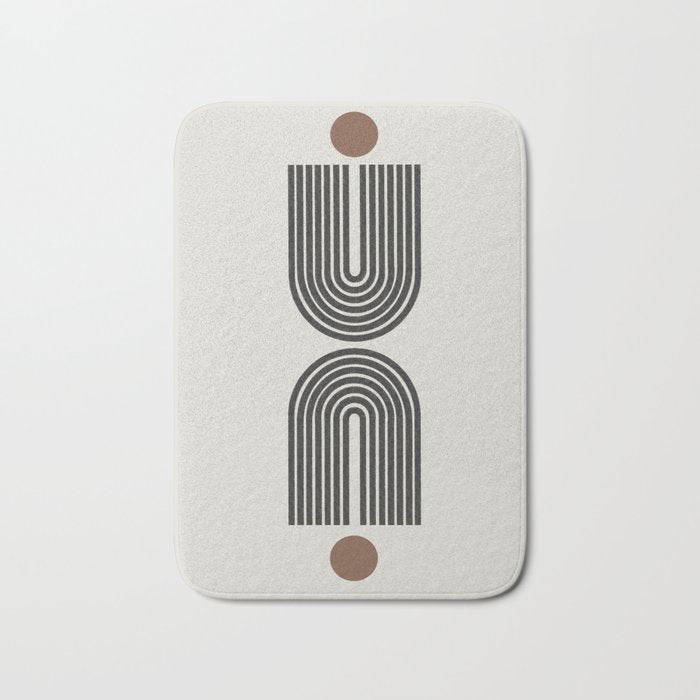 Geometric Shape, Arch Paper Art Bath Mat Gallery Image 1