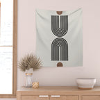 Geometric Shape, Arch Paper Art Wall Tapestry Gallery Image 2