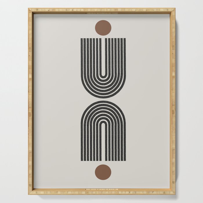 Geometric Shape, Arch Paper Art Serving Tray Gallery Image 1