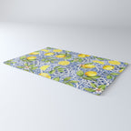 Portuguese Vintage Summer  Blue Tiles And Lemons Rug Gallery Image 3
