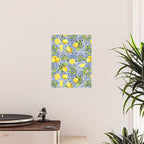 Portuguese Vintage Summer  Blue Tiles And Lemons Poster Gallery Image 2