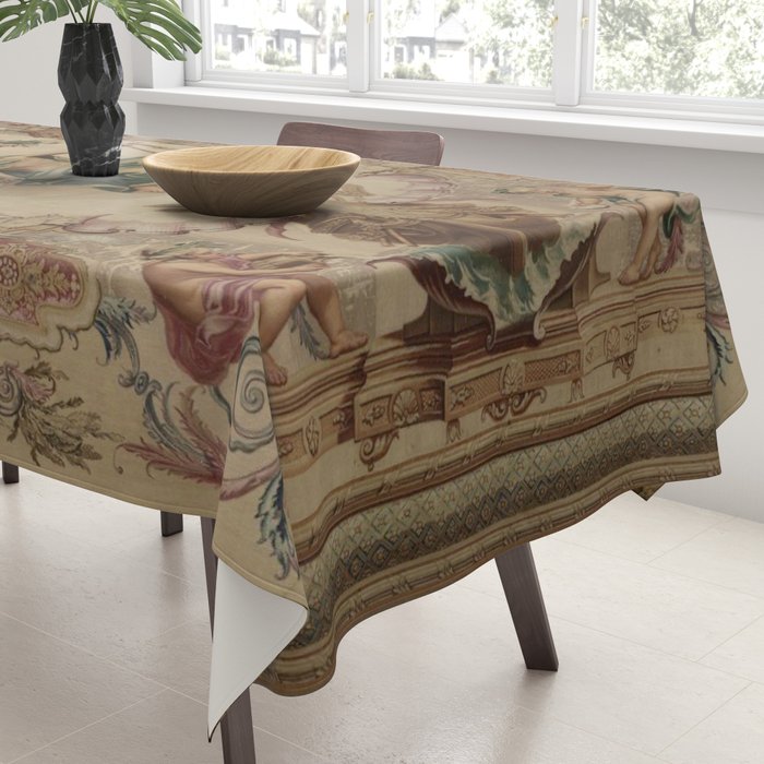 Antique 18th Century 'Neptune' French Tapestry Tablecloth Gallery Image 3