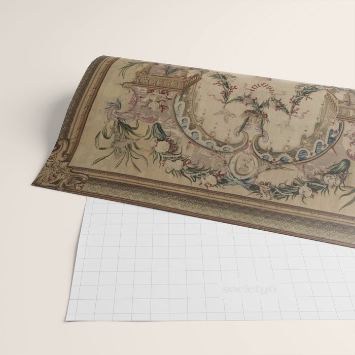 Antique 18th Century 'Neptune' French Tapestry Wrapping Paper Gallery Image 2