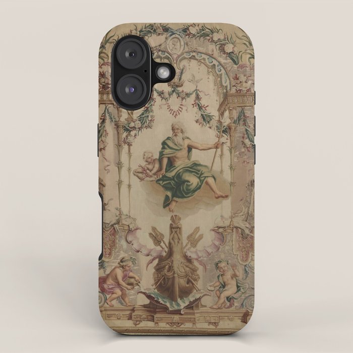 Antique 18th Century 'Neptune' French Tapestry iPhone Case Gallery Image 1