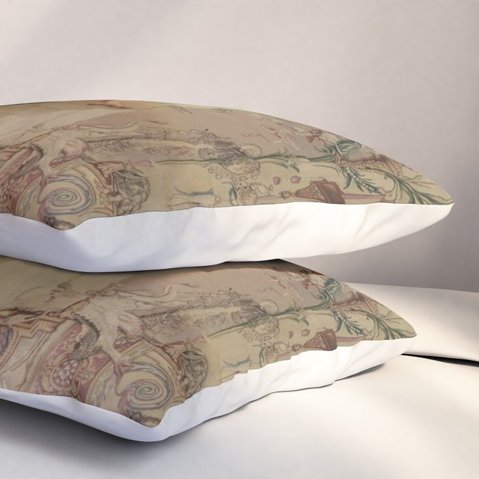 Antique 18th Century 'Neptune' French Tapestry Pillow Sham Gallery Image 3