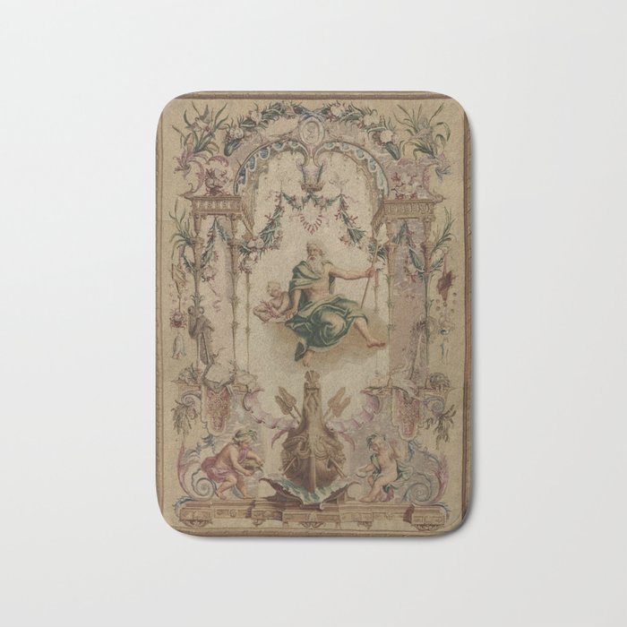 Antique 18th Century 'Neptune' French Tapestry Bath Mat Gallery Image 1