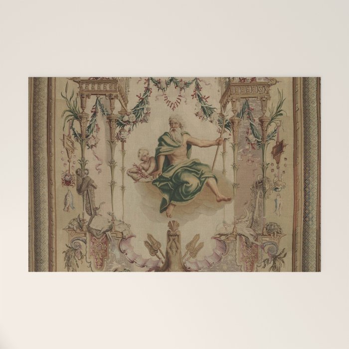 Antique 18th Century 'Neptune' French Tapestry Welcome Mat Gallery Image 1