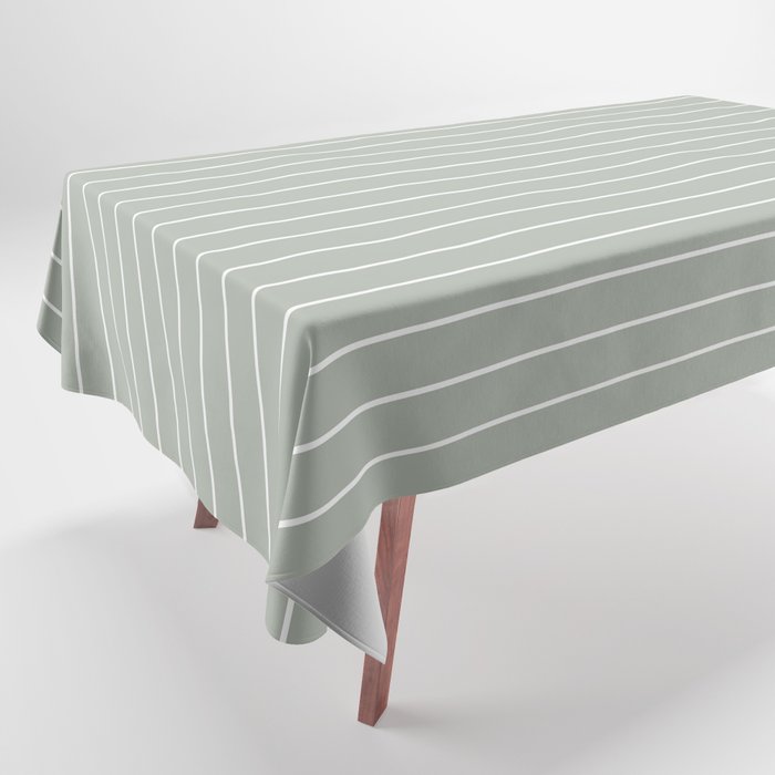 Minimal Arch LIV Pastel Sage Green Modern Geometric Lines Tablecloth Gallery Image 1